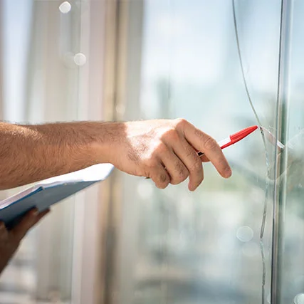 broken glass repair in Southwest Edmonton